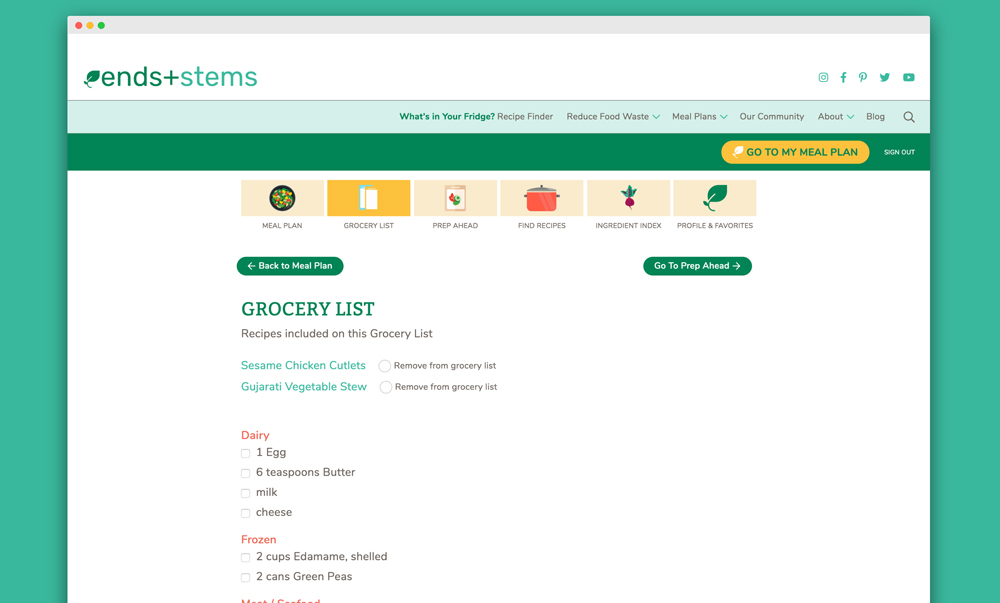 Grocery List Screen