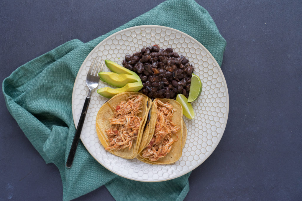 Shredded Chipotle Chicken Street Tacos - Ends + Stems with Chef Alison